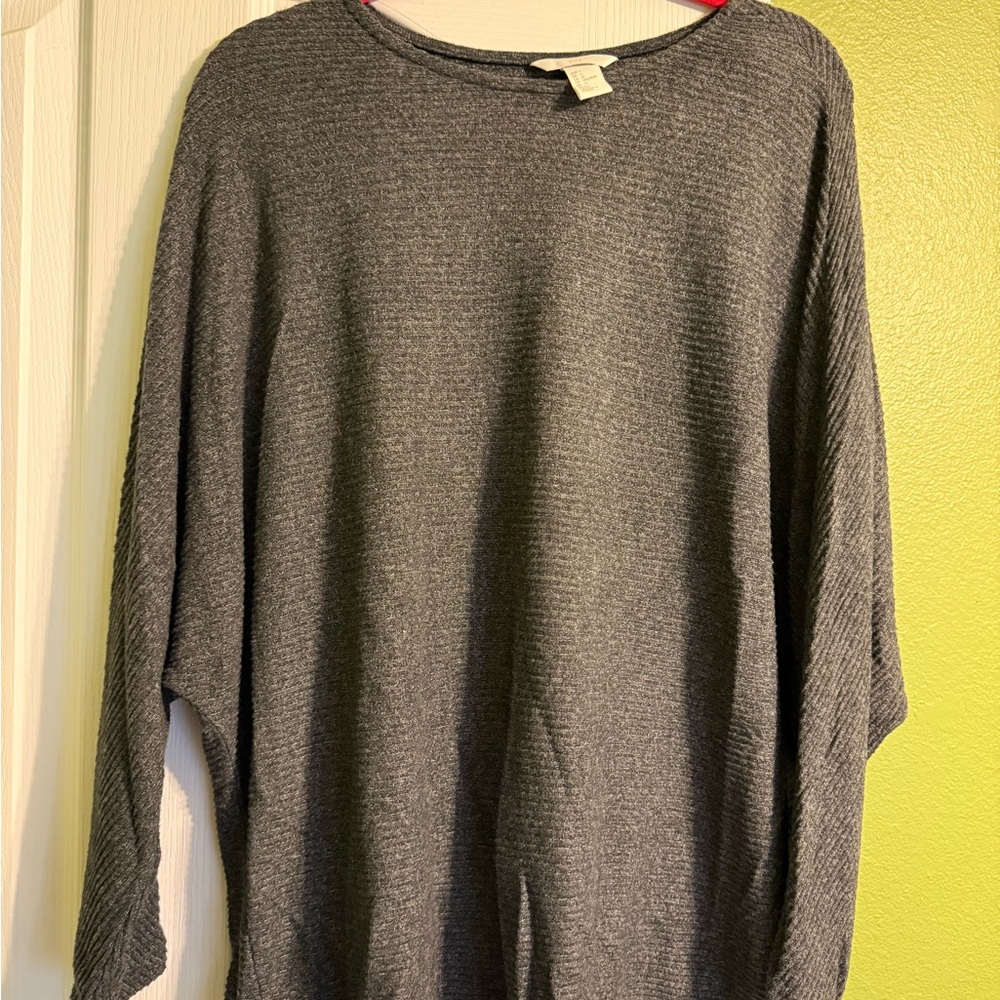 H&M Gray Dolman Sleeve Sweater